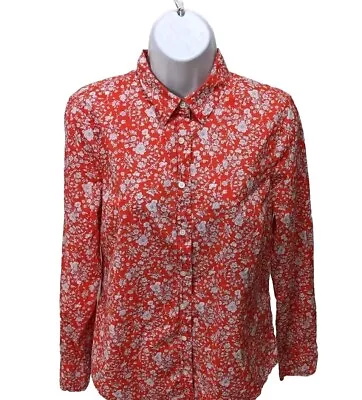 J Crew Slim Perfect Shirt In Liberty Fabrics Summer Blooms Womens 6 Button   #10 • $31.95