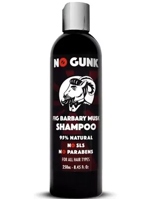 NO GUNK Natural Shampoo For Men Of All Hair Types - Sulphate/SLS & Paraben Free • £10.99