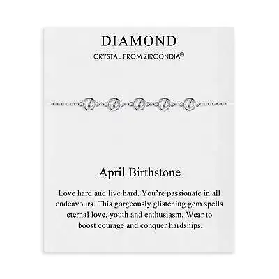 £11.99 • Buy April Birthstone Bracelet Created With Diamond Zircondia® Crystals