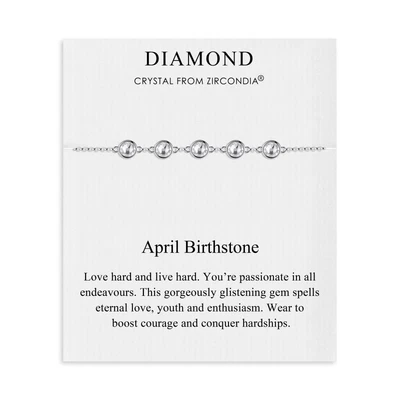 £11.99 • Buy April Birthstone Bracelet Created With Diamond Zircondia® Crystals