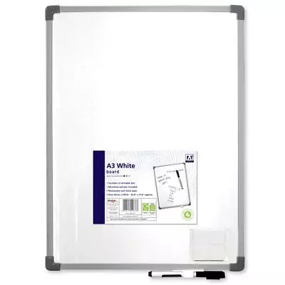 A3 Whiteboard Dry Wipe Re-writable Pen And Self Sticker Pad School/home/office • £6.99