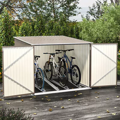 Galvanised Steel 6x3.5 7x3.5 Garden Shed Bin Dustbin Storage Bike Bicycle Store • £155.95
