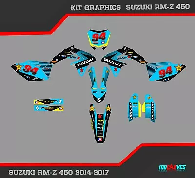 $160 • Buy Suzuki Rmz 450 2008 2009 2010 2011 2012 2013 2014 2015 2017 Graphics Kit Decals 