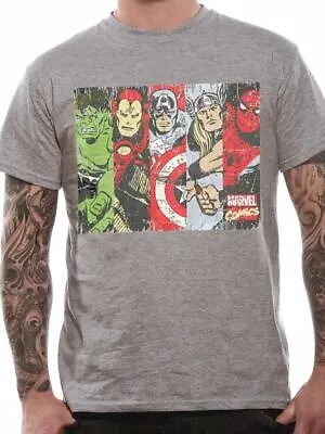 £11.99 • Buy Official Avengers T Shirt Vintage Marvel Comics Hulk Ironman Cap America Thor