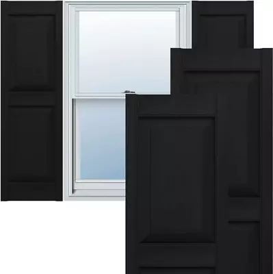 00021435002 Standard Size Williamsburg Double Panel Vinyl Shutters W/Installati • $80.35