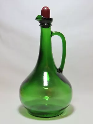 Emerald-Green Glass Wine World Decanter Bottle Jug 1.5 Liter Portugal Cork • $30