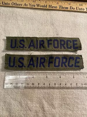 Two Vintage US Air Force Name Tape Uniform Patches • $8.99