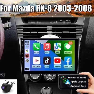 32G Android 13 GPS Navigation +CAMERA Car Stereo Radio For Mazda RX-8 2003-2008 • $134.01