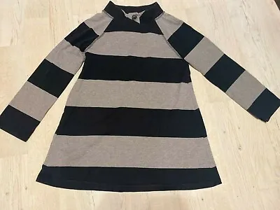 MARIMEKKO Mika Piirainen Womens Long Sleeve Cotton Tunic Top Striped Top • $21.50