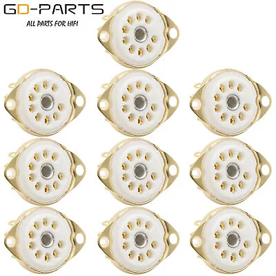 £15.24 • Buy 9-Pin B9A Tube Sockets For 12AX7 ECC82 EL84 6DJ8 5670 6922 Bottom Chassis Mount