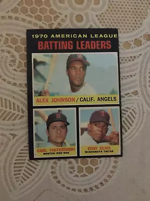 Vtg 1971 Topps Batting Leaders #61 Vg-ex Old Carl Yastrzemski Tony Oliva • $2.75