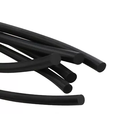 Black Solid Silicone Rubber Sealing Strips Round Seal Gasket Dia 1/1.5/2/3-20mm • £63.95