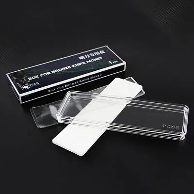 Ancient Knife Coin Collection Box Acrylic Protection Case Storage Display Holder • $15.29