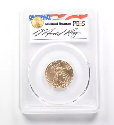 2016 $10 American Gold Eagle Michael Reagan Signed MS70 PCGS *0037 • $695