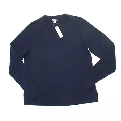 NWT J.Crew K1313 Everyday Cashmere In Navy Blue Slim Fit Crewneck Sweater L • $72