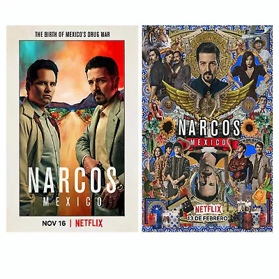 Narcos Mexico Season 1-2 TV Series Poster 30x20  36x24  48x32  Art Silk Print • $22.22
