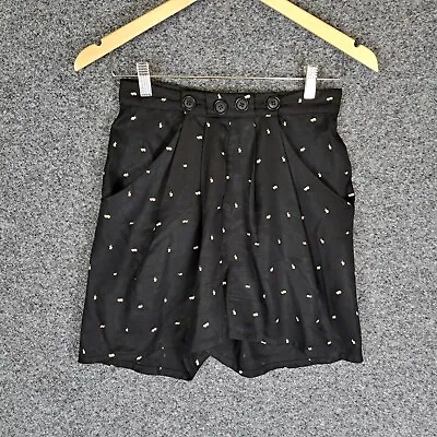$24.95 • Buy Alice McCall Womens Shorts Size 6 Black Animal Print Pockets Tencel