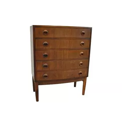 Mid Century Modern Danish Rosewood Five Drawer Chest • $1250