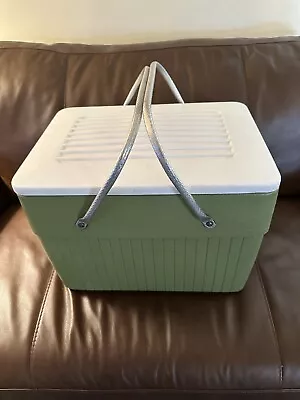 1970’s MCM Green Cooler Double Aluminum Handles 19 In X 14 1/2 In X 13 In ~ VTG • $69.99