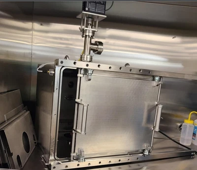 $8500 • Buy VACUUM EVAPORATION CHAMBER Deposition System 16” CUBE CHAMBER WITH SLIDING DOOR