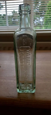 £10 • Buy Vintage Camp Coffee & Chicory Clear Green Bottle - Patterson’s Glasgow 