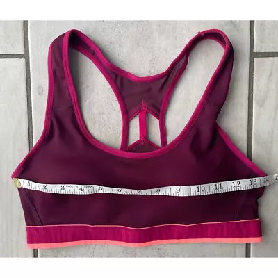 C9 By Champion Womens Activewear Sports Bra Purple Stretch Padded Racerback M • $9.74