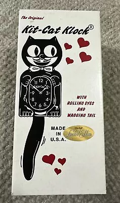 Kit-Cat Klock Limited Edition 9” Gray Wall Clock Interchangeable Bow Ties NEW • $19.99