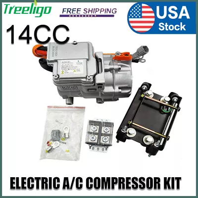$650 • Buy 14CC Electric AC Compressor Set DC 12V Air Conditioner Fits Car Truck Boats BUS