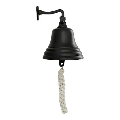 Last Orders Bell Matt Black Wall Mounted Bell For Home Bar Pub Or Outdoor 5  • £14.99