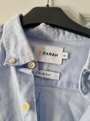 Farah Mens Shirt In Light Blue Size M • £10