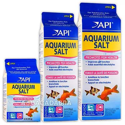 Api Aquarium Salt Fish Health Stress Reducing New Aquarium Water Changing Tank • £8.99