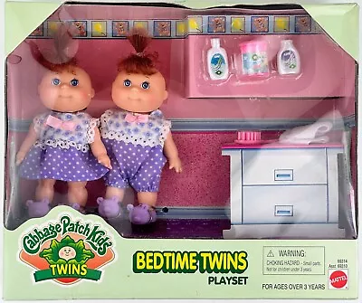 Bedtime Twins Playset Cabbage Patch Kids 1997 Arcotoys Mattel 69314 • $35.97