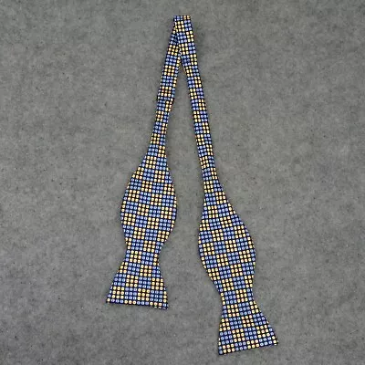 The Bow Tie Club Mens Silk Navy Blue Geometric Multicolor • $14.99