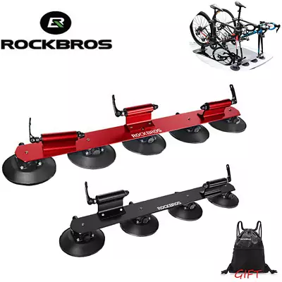 ROCKBROS Bike Rooftop Carrier Bike Rack Sucker Quick Release Upright Roof Rack • $199.49