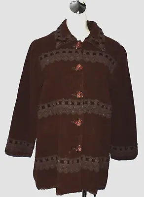 Vabene Sz Pm Petite Medium 150/68 Dark Brown Wool Coat Jacket • $34.99