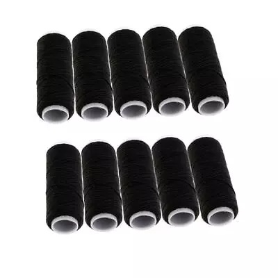 10pcs 50 Mters Jeans Thread Canvas Blanket Cushion Leathercraft Black • £5.66