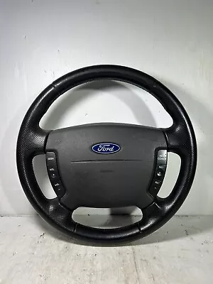 Ford BA BF Falcon Fairmont Ghia XR6 XR8 Black Leather Steering Wheel 10/02-03/08 • $149