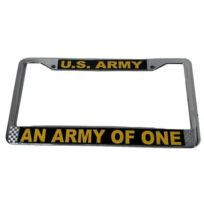 US ARMY License Plate Frame Chrome AN ARMY OF ONE Military Support • $12.99