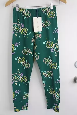 SAGE & CLARE Green Thea Cotton Leggings Size XS NWT • $15