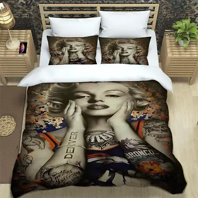 Beautiful Girl Marilyn Monroe Ver2 Printed Full Bedding Duvet Cover Set (4pcs) • $69.99