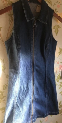 £12.99 • Buy ASOS Denim Mini Zip Up Dress Size 12