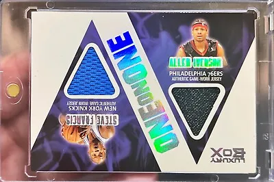 2005-06 Topps Luxury Box Allen Iverson Steve Francis One On One Dual Jersey /225 • $49.99