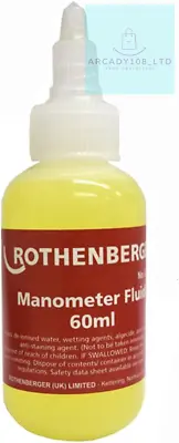 Rothenberger U-Gauge Manometer Fluid - 60ml Yellow • £16.28