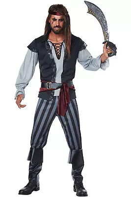 California Costume SCALLYWAG PIRATE ADULT Men Halloween Outfit 01443 Sz Small • $26.13