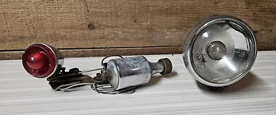 Vintage Miller Bicycle Headlight W/ Tail Light & Dynamo/Generator Off A Schwinn • $0.99