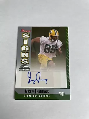 2006 Bowman Football Greg Jennings Signs Of The Future Rookie Auto • $0.99