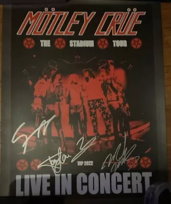 Motley Crue Autographed Signed 2022 VIP Stadium Tour Lithograph  4 Original • $1500