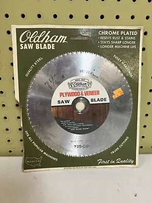Vintage Oldham 7.25” Circular Saw Blade Plywood Veneer Universal Arbor New • $14.99