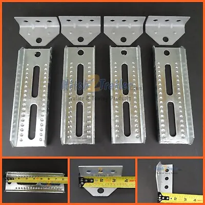 (4) Boat Marine Trailer 8  Bolster Bunk Board Adjustable Swivel Bracket Combo's • $24.99