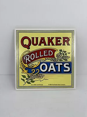 Quaker Rolled Oats 1984 Decorative Wall Tile Circa 1896 Label Design • $11.99